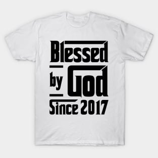 Blessed By God Since 2017 6th Birthday T-Shirt